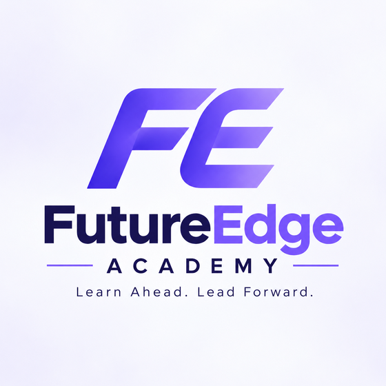 FuturEdge Academy logo: Learn Ahead. Lead Forward.